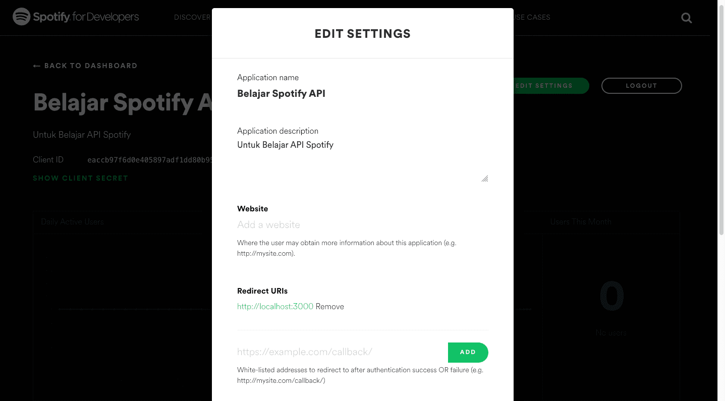 Edit Settings